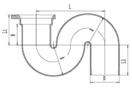 A型S存水弯结构图
